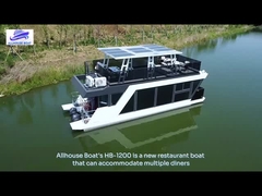 Luxueux restaurant flottant en aluminium à deux étages maison de bateau pour 30 personnes