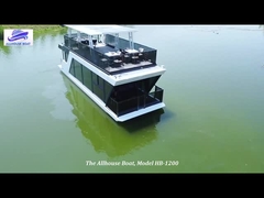 Yacht de luxe maison en aluminium 30 personnes bateau de restaurant flottant
