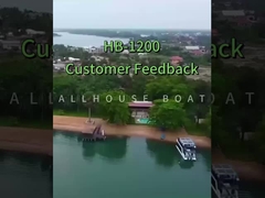 30 लोग तैरती हुई एल्यूमीनियम रेस्तरां नाव, दो मंजिला नाव बार और रेस्तरां