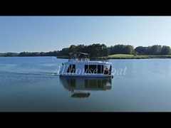 Deux étages, 4 mètres de largeur, bateau de luxe, bateau flottant pour 16 personnes.