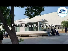 Bateau de maison en aluminium personnalisable Pontoon de luxe à double pont Bateau de maison 16 personnes