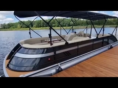 Effortlessly Glide Through the Water on Our Pontoon Boat with Under Seat Storage