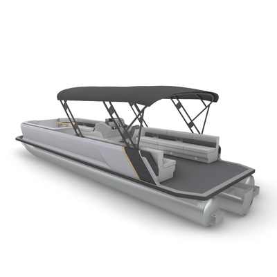 Single Layer Fibreglass Pontoon Boat 30FT 20-23 Person For Leisurely Cruises