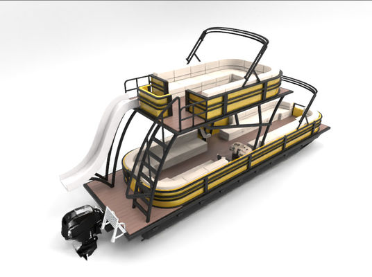 3.0m Width Double Decker Pontoon Boat with 22-26 Persons Capacity and Aluminum Construction
