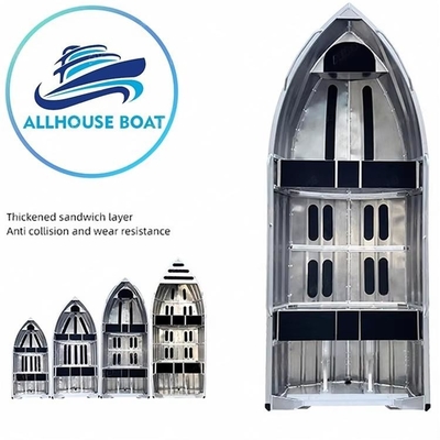 2.25m Width Aluminum Dinghy Boat 2 People For Exploring Coastal Waters