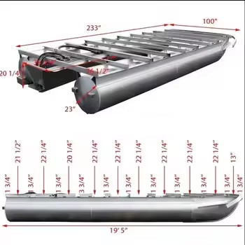 Custom Size Floating Pontoon Platforms Aluminum Alloy Weather Resistant