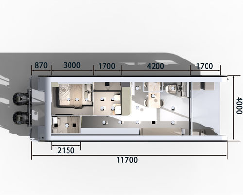 40FT Luxury Houseboat Floating Home with Marine-grade Aluminum Pontoon and Panoramic Windows