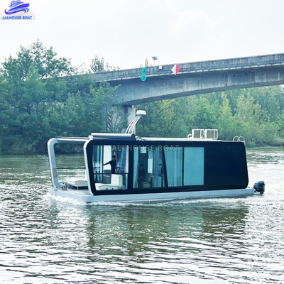 4.0m Width Aluminum House Boat 16 People for Fishing Sunbathing Sightseeing