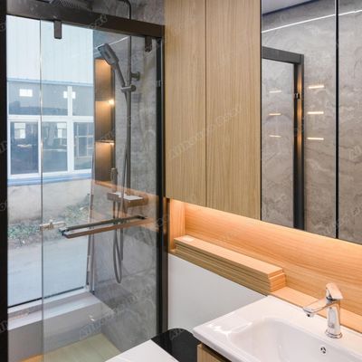 40FT Luxury Houseboat Floating Home with Marine-grade Aluminum Pontoon and Panoramic Windows