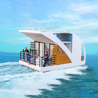 6.2m Length Pontoon Type House Boat Luxury Design With 1 Bedroom