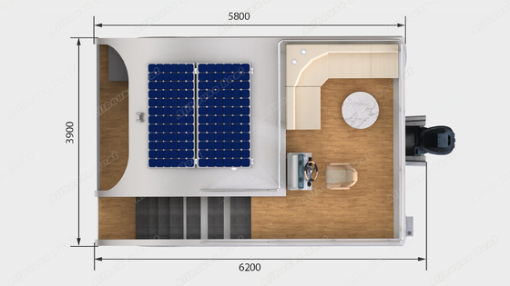 6.2m Length Pontoon Type House Boat Luxury Design With 1 Bedroom