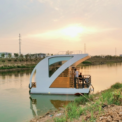 TV Entertainment Floating Boat House 6.2m Length For Funny Water Experience