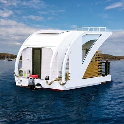 2 Deck Luxurious Floating House Boat Aluminum Boat House For Party Recreational