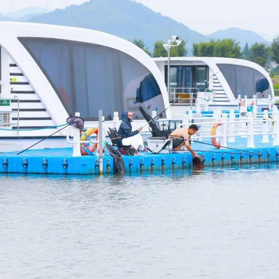 6 People Aluminum Hull Houseboat pontoon floating homes Custom Size