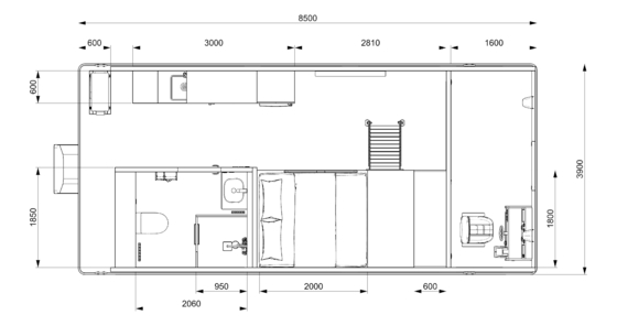 8m Length House Boat with 4.0mm Tube Thickness and Min.HP 90HP