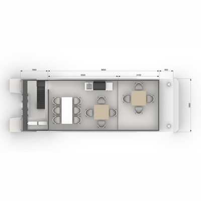 Custom Design Floating Pontoon Boat Restaurant Double Decker With 11.5m Length