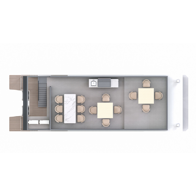Luxury Yacht Aluminium Houseboat 30 People Floating Restaurant Boat