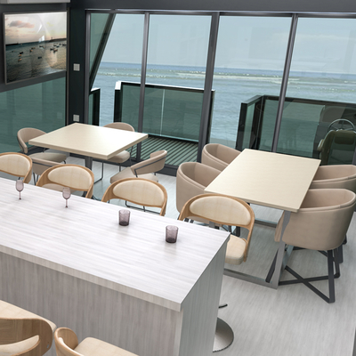 Luxury Yacht Aluminium Houseboat 30 People Floating Restaurant Boat