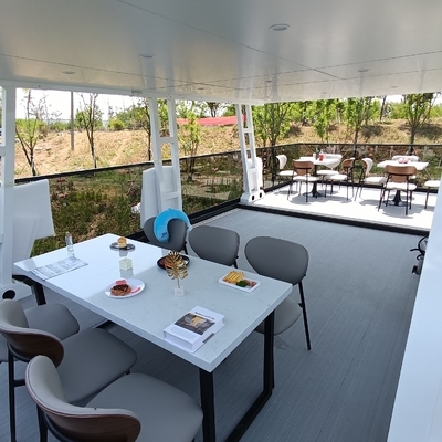 4.0m Width Floating Restaurant Boat with 20mm Deck Thickness and 10T Capacity
