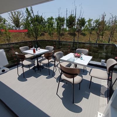 luxurious Double Deck Aluminum Floating Restaurant Boat House For 30 People