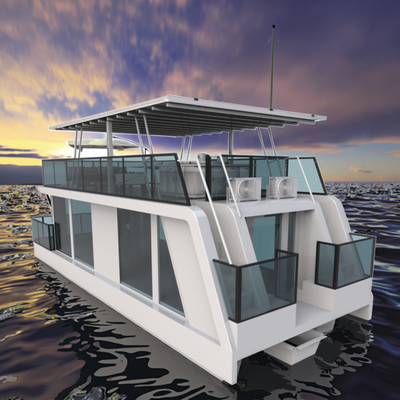 11.5m Length Two Deck Luxury Floating Boat Hotel Houseboat With Kitchen Bathroom