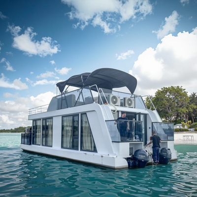 16 Person Capacity Aluminum Boat House With 4.0mm Tube Thickness