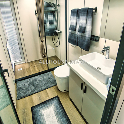 Aluminum Hull Double Deck Houseboat Boat House Floating for waterfront adventure
