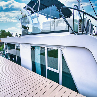 11.5m Length Aluminum Luxury Party House Boat 16 Person Capacity For Gatherings