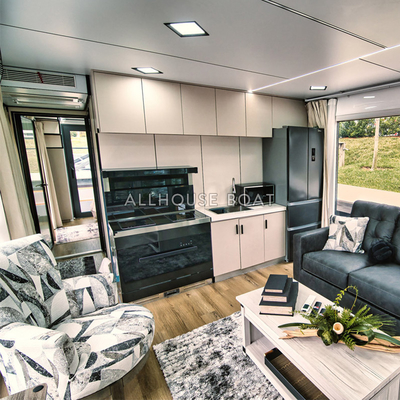 Aluminum Hull Double Deck Houseboat Boat House Floating for waterfront adventure
