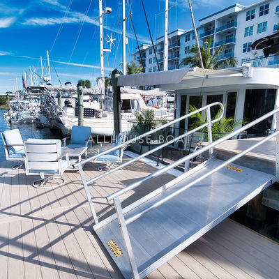 11.5m Length Double Layer Houseboat with Marine Grade Aluminum Construction for Luxury Floating Home