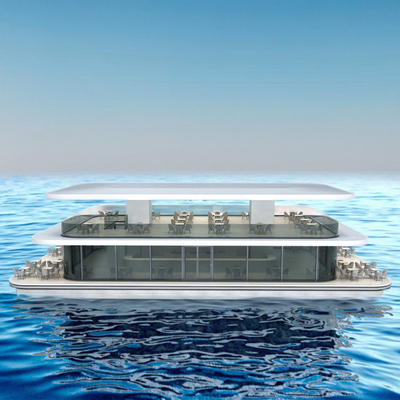 Luxury Floating Restaurant Boat Yacht Floating House Boat two Deck 30m Length