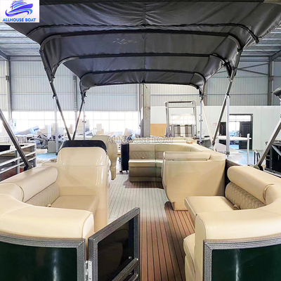 OEM Design Aluminum Material 21ft Pontoon Boat For 7-9 Person Enjoyable Ride