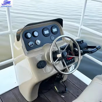 23 FT Gasoline Fuel Pontoon Boat for Cruising and Smooth Sailing Experience