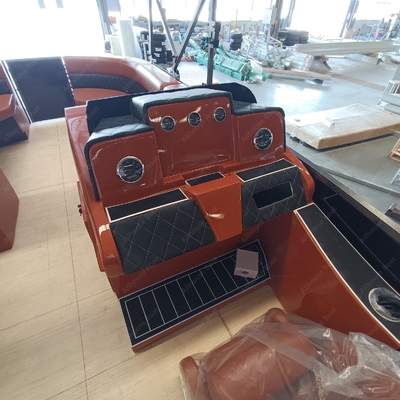 Customized Aluminum Pontoon Boat 2.3m Width 5.8m Length For Fishing Leisure