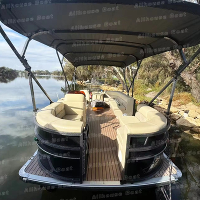 7.6m Length Single Layer Pontoon Boat 25-30FT with Pontoon Hull Type