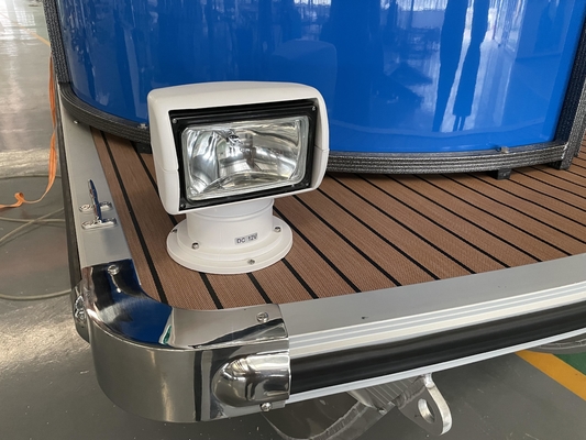 Smooth Sailing Guaranteed Pontoon Boat with Motor and Single Layer Deck Type