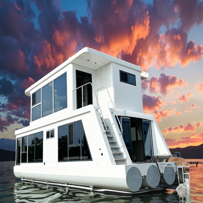 25 People Aluminum Pontoon Houseboat Luxury Floating double decker 11.5m Length