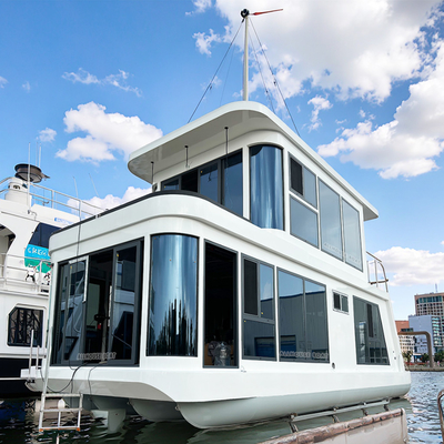 Luxurious Aluminum Double Decker Houseboat 11.5m Length Pontoon Houseboats