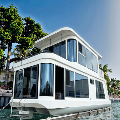 11.5m Length Aluminum Houseboat double decker For 25 People gathering
