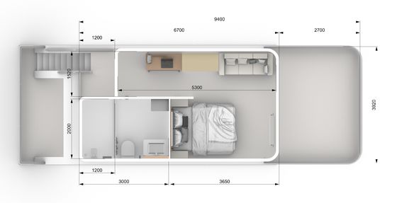 11.5m Length Aluminum Construction Double Deck Houseboat with Removable Upper Cabin