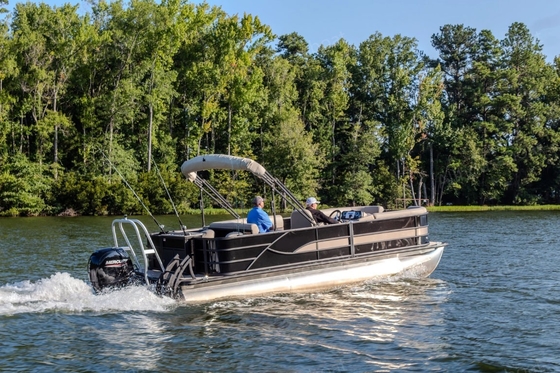 Single Layer Pontoon Boat 25-30FT Max Horsepower 150HP Under Seat Storage Seagrass/EVA Floor Perfect for Your Boating Needs