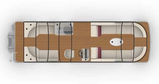 Smooth Sailing Guaranteed Pontoon Boat with Motor and Single Layer Deck Type