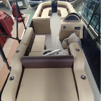 OEM 27 Ft Luxury Pontoon Boats 15-18 Person Capacity for Hosting Gatherings