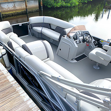 Customized Pontoon Boat Furniture Sofa Lounge Seats With High Density Foam