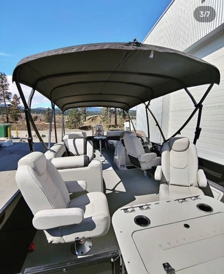 Floating 8 Person Pontoon Boat Luxurious Designed For Leisure And Relaxation