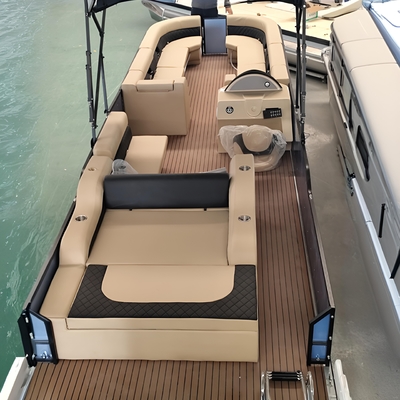 Leisure Pontoon Boats With Bluetooth Enabled Stereo System And LED Navigation Lights