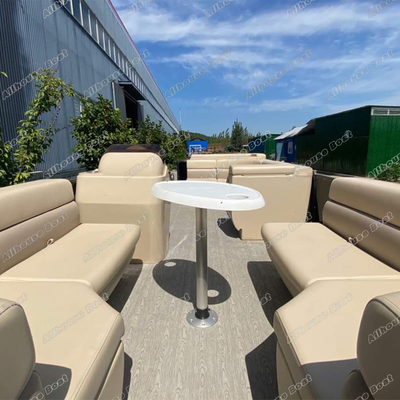 23 FT Gasoline Fuel Pontoon Boat for Cruising and Smooth Sailing Experience