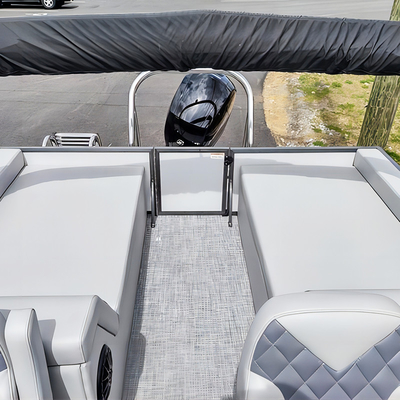 19 Ft Alloy Pontoon Boat With LED Navigation Lights And EVA Flooring