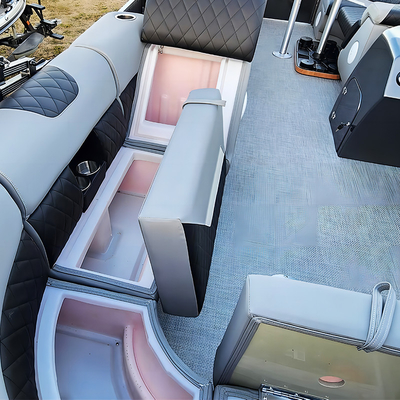 6-8 People Electric Pontoon Boat With EVA Flooring For Enjoying Leisurely Days