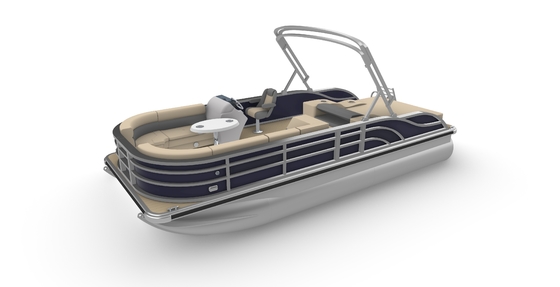 6-8 People Electric Pontoon Boat With EVA Flooring For Enjoying Leisurely Days